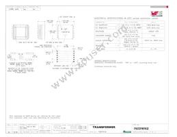 750316152 Datasheet Cover