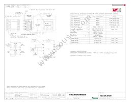 750343108 Datasheet Cover