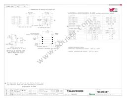 750370047 Datasheet Cover