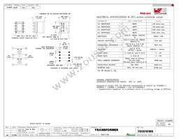 750510185 Datasheet Cover