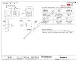 750811023 Datasheet Cover