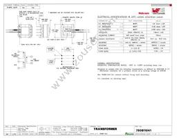 750811041 Datasheet Cover