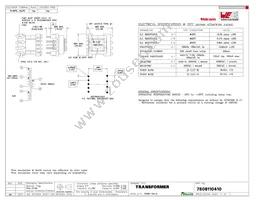 7508110410 Datasheet Cover