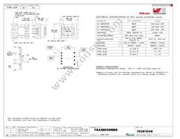 750811048 Datasheet Cover