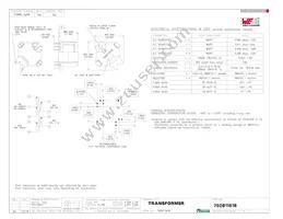 750811618 Datasheet Cover