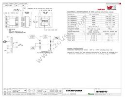 750815040 Datasheet Cover