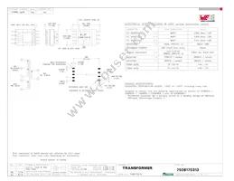 7508170313 Datasheet Cover