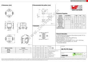 760801020 Datasheet Cover