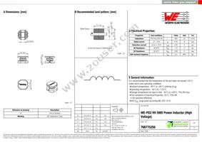 768775256 Datasheet Cover