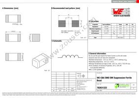 782631222 Datasheet Cover