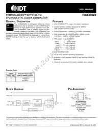 840022AGLFT Datasheet Cover