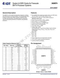 840NT4NLGI8 Datasheet Cover