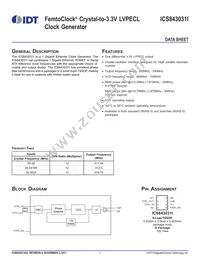 843031AGILFT Datasheet Cover