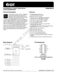 8725AM-21LFT Datasheet Cover