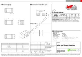 885012005025 Datasheet Cover