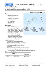 91-21SUGC/S400-A4/TR9 Datasheet Cover