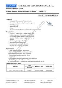 91-21UYOC/S530-A3/TR10 Datasheet Cover