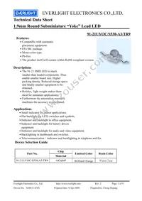 91-21UYOC/S530-A3/TR9 Datasheet Cover