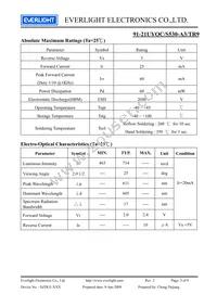 91-21UYOC/S530-A3/TR9 Datasheet Page 3