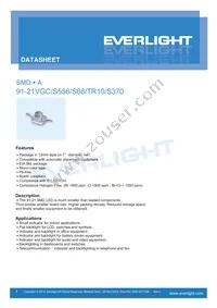 91-21VGC/S556/S68/TR10/S370 Datasheet Cover