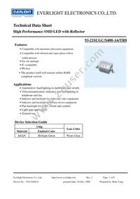 93-21SUGC/S400-A6/TR8 Datasheet Cover