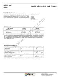 A6801SLWTR-T Datasheet Page 2