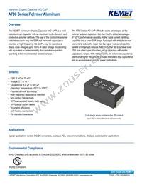 A700W107M002ATE016 Datasheet Cover