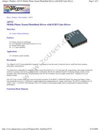 A8733EEJTR-T Datasheet Cover