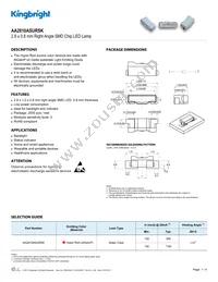 AA2810ASURSK Datasheet Cover