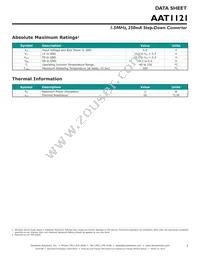 AAT1121IPS-0.6-T1 Datasheet Page 3
