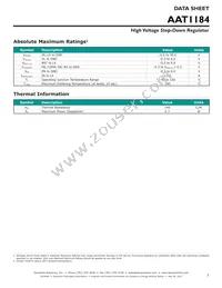 AAT1184ITP-0.6-T1 Datasheet Page 3