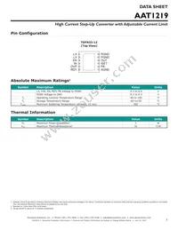 AAT1219IWP-1-1.2-T1 Datasheet Page 3