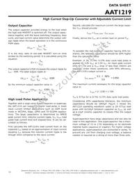AAT1219IWP-1-1.2-T1 Datasheet Page 12
