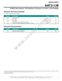 AAT2113BIXS-0.6-T1 Datasheet Page 3