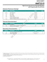 AAT2215IWP-T1 Datasheet Page 3