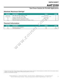 AAT2550ISK-CAA-T1 Datasheet Page 3