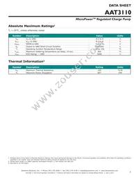 AAT3110IGU-5.0-T1 Datasheet Page 3