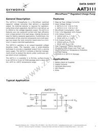 AAT3111IGU-3.3-T1 Datasheet Cover