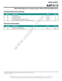 AAT3112IVN-5.0-T1 Datasheet Page 3