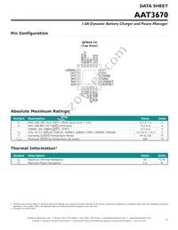 AAT3670ISK-4.2-T1 Datasheet Page 3