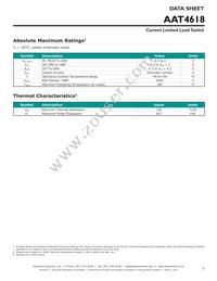AAT4618IGV-0.5-1-T1 Datasheet Page 3
