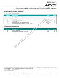 AAT4702IXS-T1 Datasheet Page 3