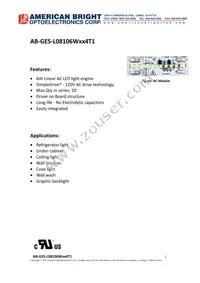 AB-GES-L08106W304T1 Datasheet Cover