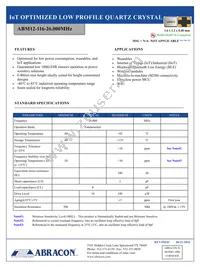 ABM12-116-26.000MHZ-T3 Datasheet Cover