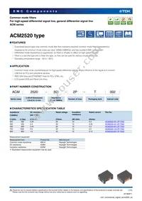 ACM2520-451-2P-T002 Datasheet Cover