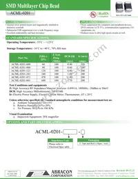 ACML-0201-601-T Datasheet Cover