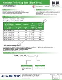 ACML-0402HC-301-T Datasheet Cover