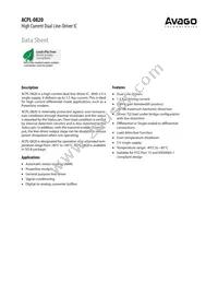 ACPL-0820-500E Datasheet Cover