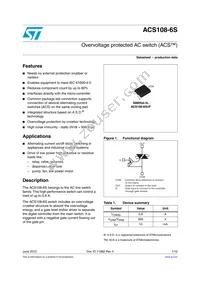 ACS108-6SUF-TR Datasheet Cover
