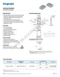 ACSC08-51SURKWA Datasheet Cover